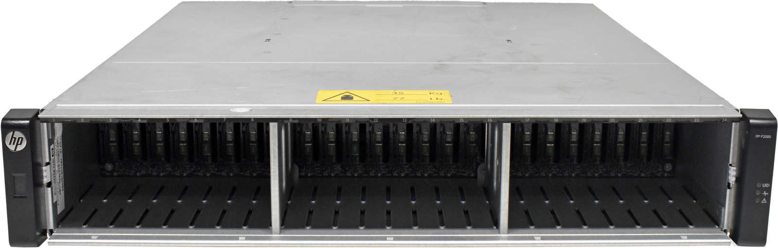 HP-StorageWorks-P2000-AW594B-2x-Controller-AW592B-001.jpg HP StorageWorks P2000 AW594B 2x Controller AW592B 24x SFF Bay 2x PSU no HDDs