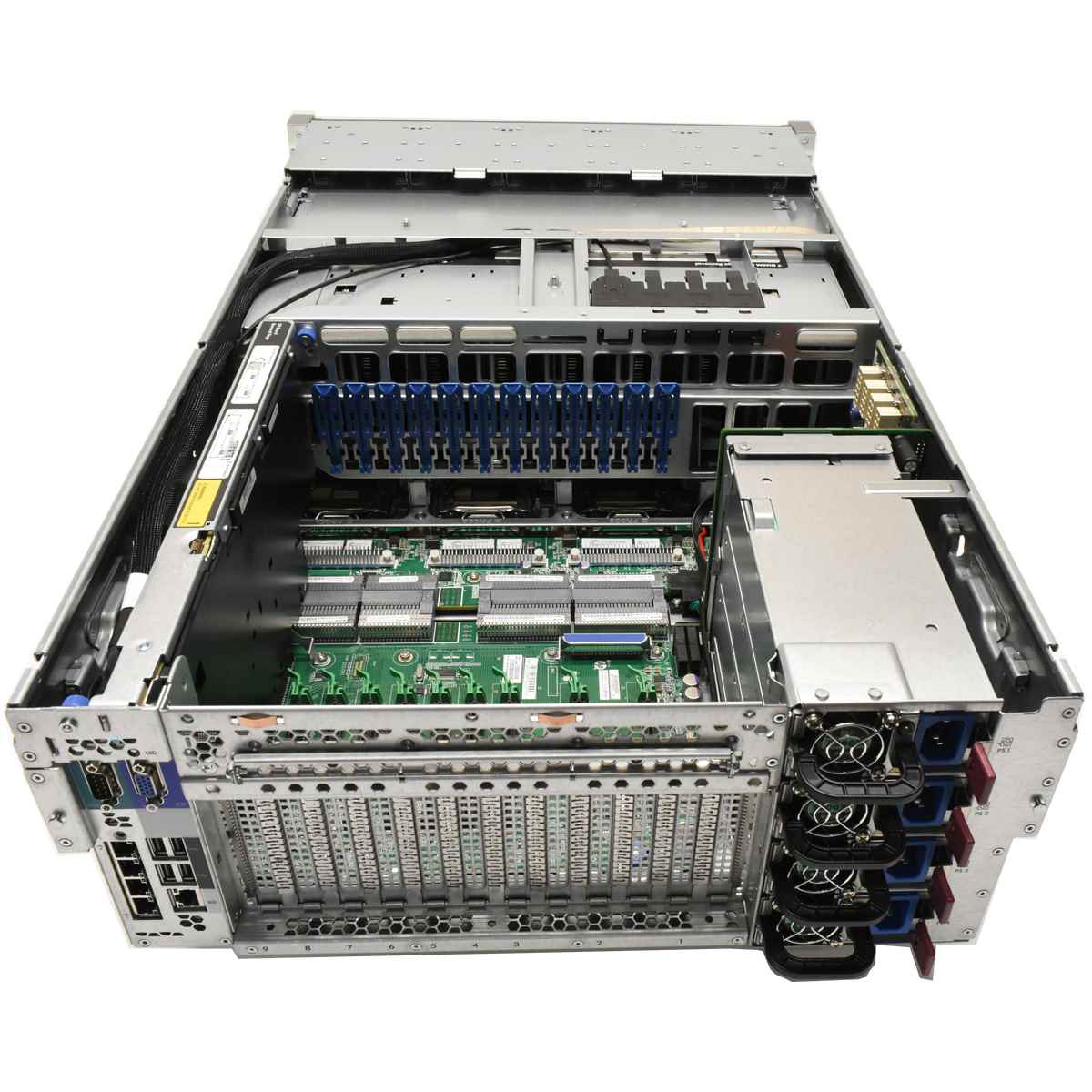 HP ProLiant DL580 G9 ohne CPU ohne RAM ohne HDD P830i 2GB 10 Bay 2,5" HP ProLiant DL580 G9 4x E7-8891 V4 10C 2.80Ghz 0GB PC4 RAM 5x SFF 2,5