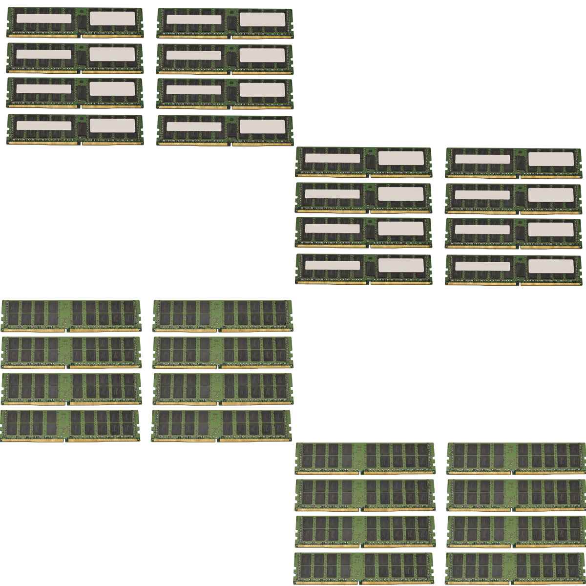 Samsung 16x16GB (256GB) 2Rx4 PC4-2133P Server RAM ECC DDR4 M393A2G40DB0-CPB0Q SkHynix 16x32GB (512GB) 4DRx4 PC4-2133P Server RAM ECC DDR4 HMA84GL7AMR4N-TF