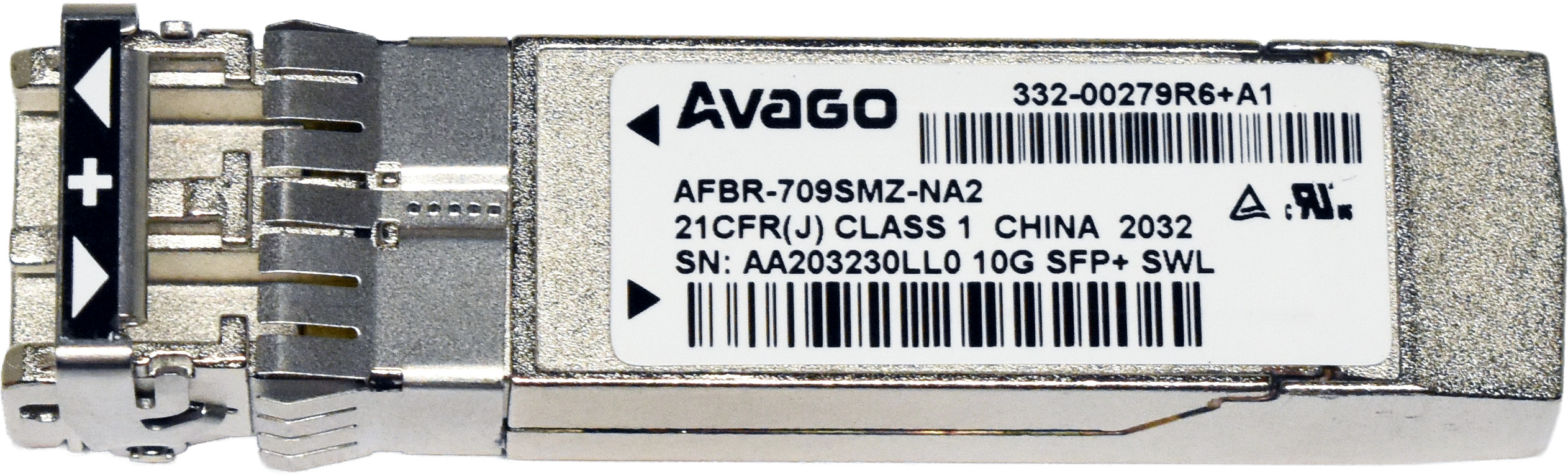Avago AFBR-709SMZ-NA2 332-00279R6+A1 10G SFP+ 850nm 300m MMF LC Duplex Transceiver Module Avago AFBR-709SMZ-NA2 332-00279R6+A1 10G SFP+ 850nm 300m MMF LC Duplex Transceiver Module