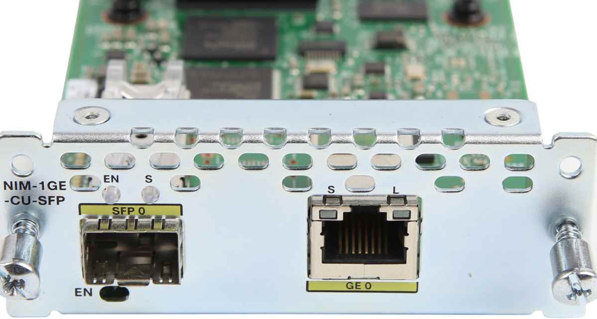 Cisco NIM-1GE-CU-SFP 73-16606-07 2-Port GE WAN Network Interface Module for 4000 Series