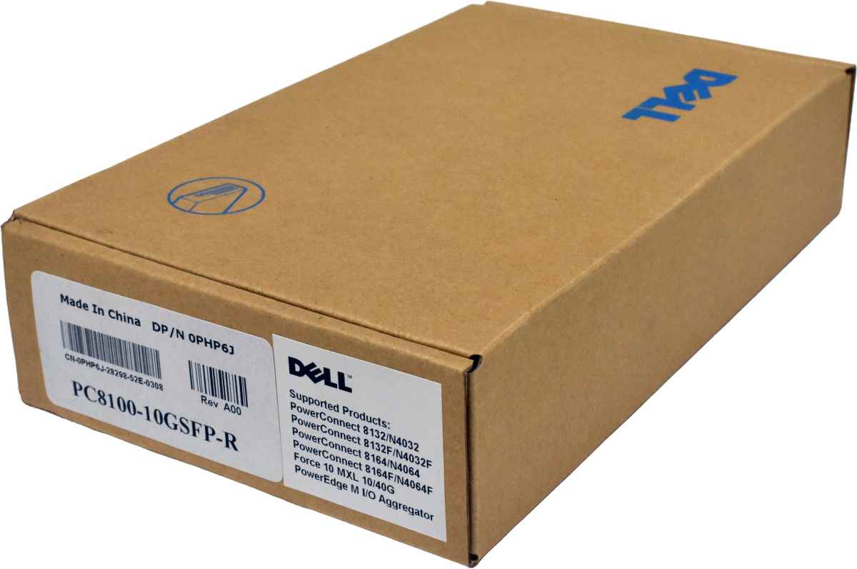 Dell PowerConnect PC8100-10GSFP-R 0PHP6J Quad-Port SFP+ 10GE Expansion Card NEW NEU Dell PowerConnect PC8100-10GSFP-R 0PHP6J Quad-Port SFP+ 10GE Expansion Card NEW NEU