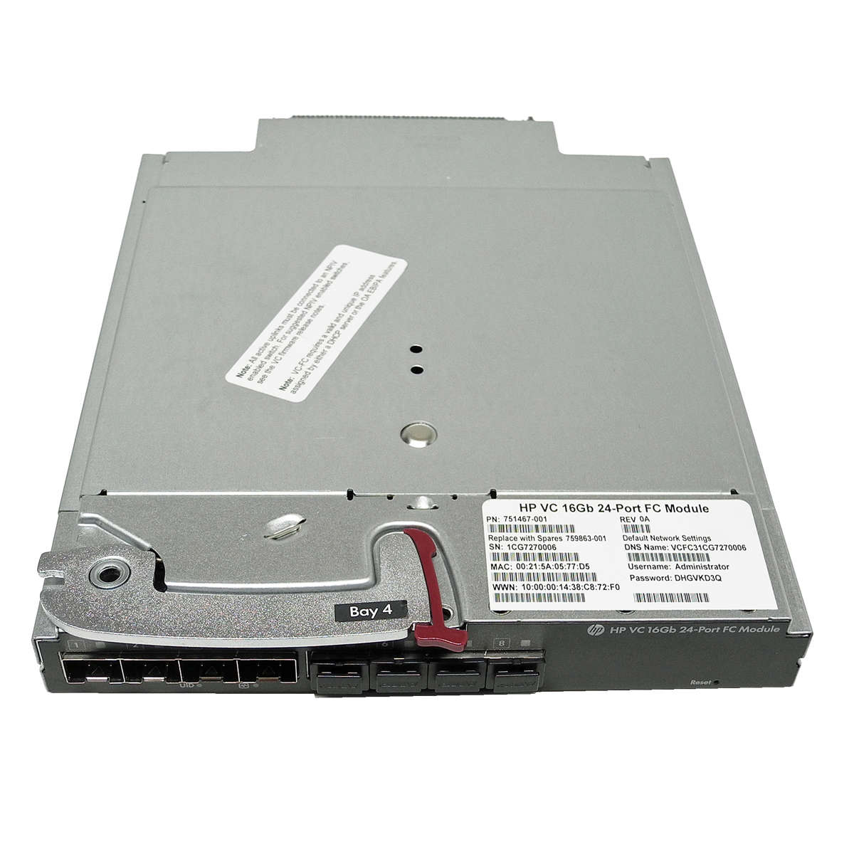 HP VC 16Gb 24-Port FC Module für BladeSystem c-Class 751467-001 759863-001