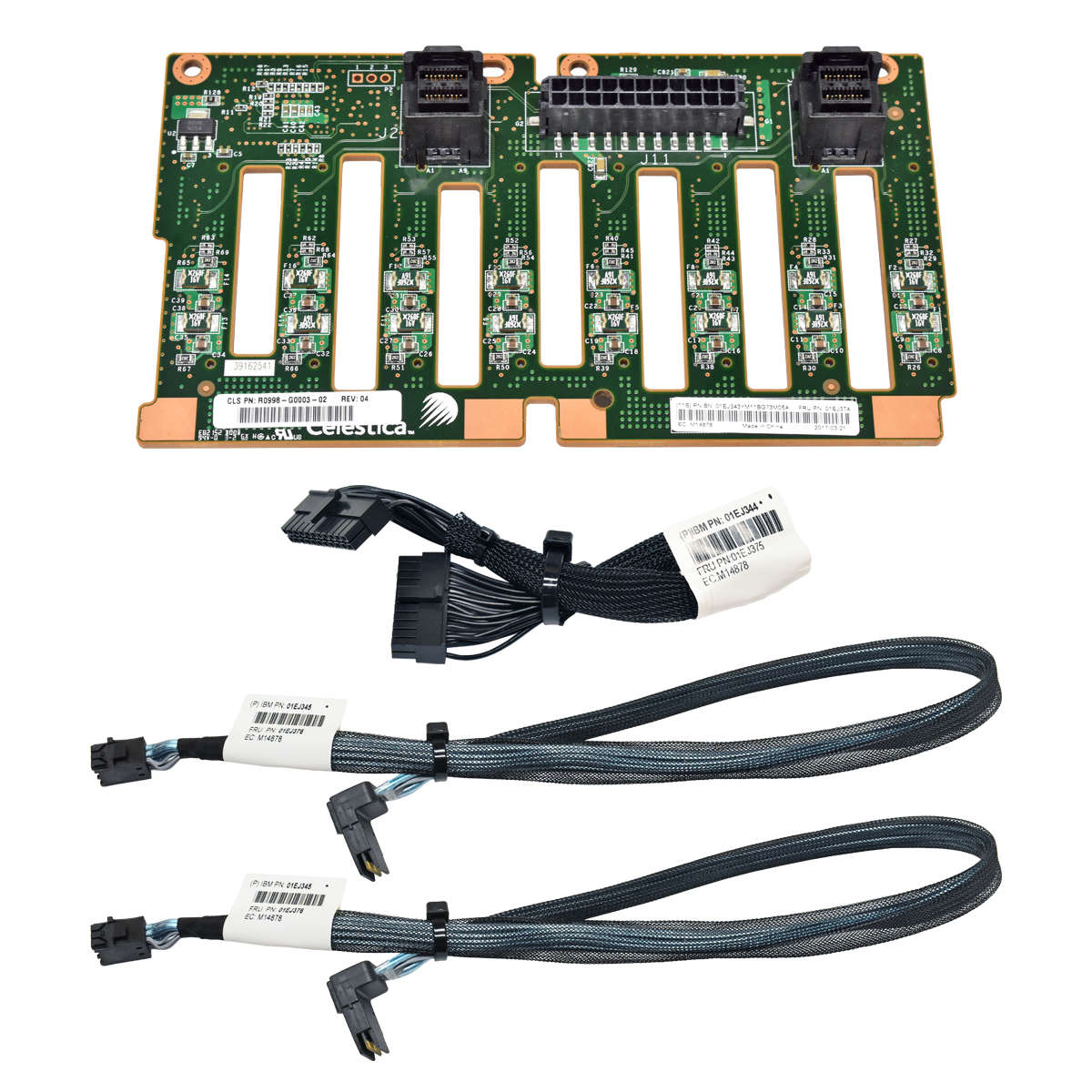 IBM-FlashSystem-V9000-SATA-8-Port-Drive-Backplane-001.jpg IBM FlashSystem V9000 SATA 8-Port Drive Backplane 01EJ374 R0998-G0003-02 + Kabel