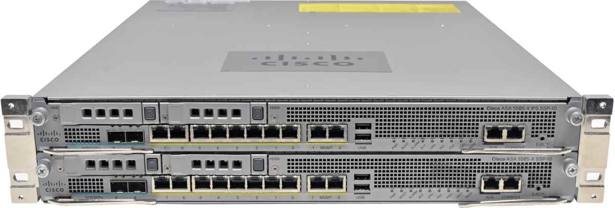 Cisco ASA 5585 Stateful Firewall + ASA 5585-X IPS SSP-10 + ASA5585-X SSP-10 68-3227-07
