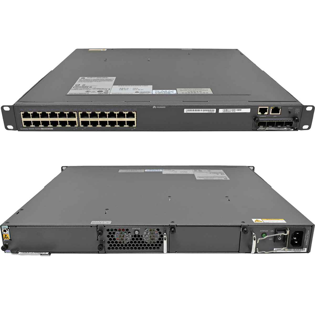 Huawei Quidway S5300 Series S5328C-EI 24-Port RJ-45 GE Switch +Module LS5D00E4GF01 +Rack Ears Huawei Quidway S5300 Series S5328C-EI 24-Port RJ-45 GE Switch +Module LS5D00E4GF01 +Rack Ears