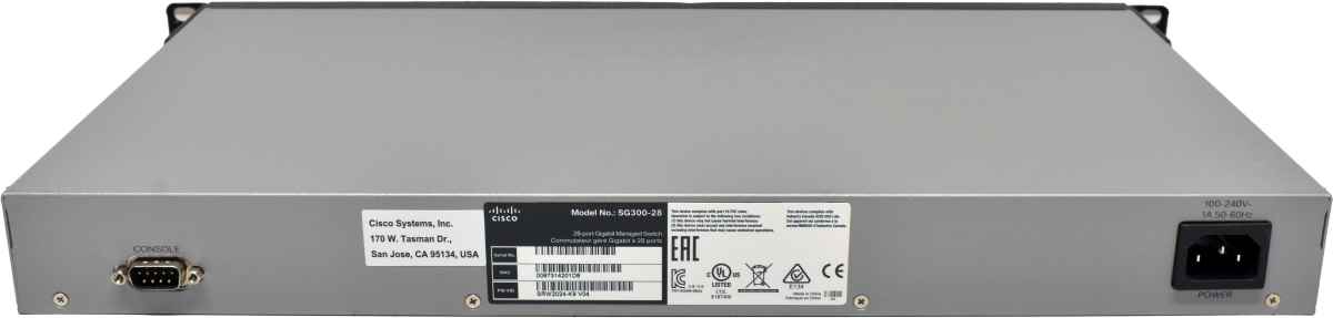 Cisco SG300-28 28-Port RJ-45 GE Switch SRW2024-K9 2x SFP Rack Ears Cisco SG300-28 28-Port RJ-45 GE Switch SRW2024-K9 2x SFP Rack Ears
