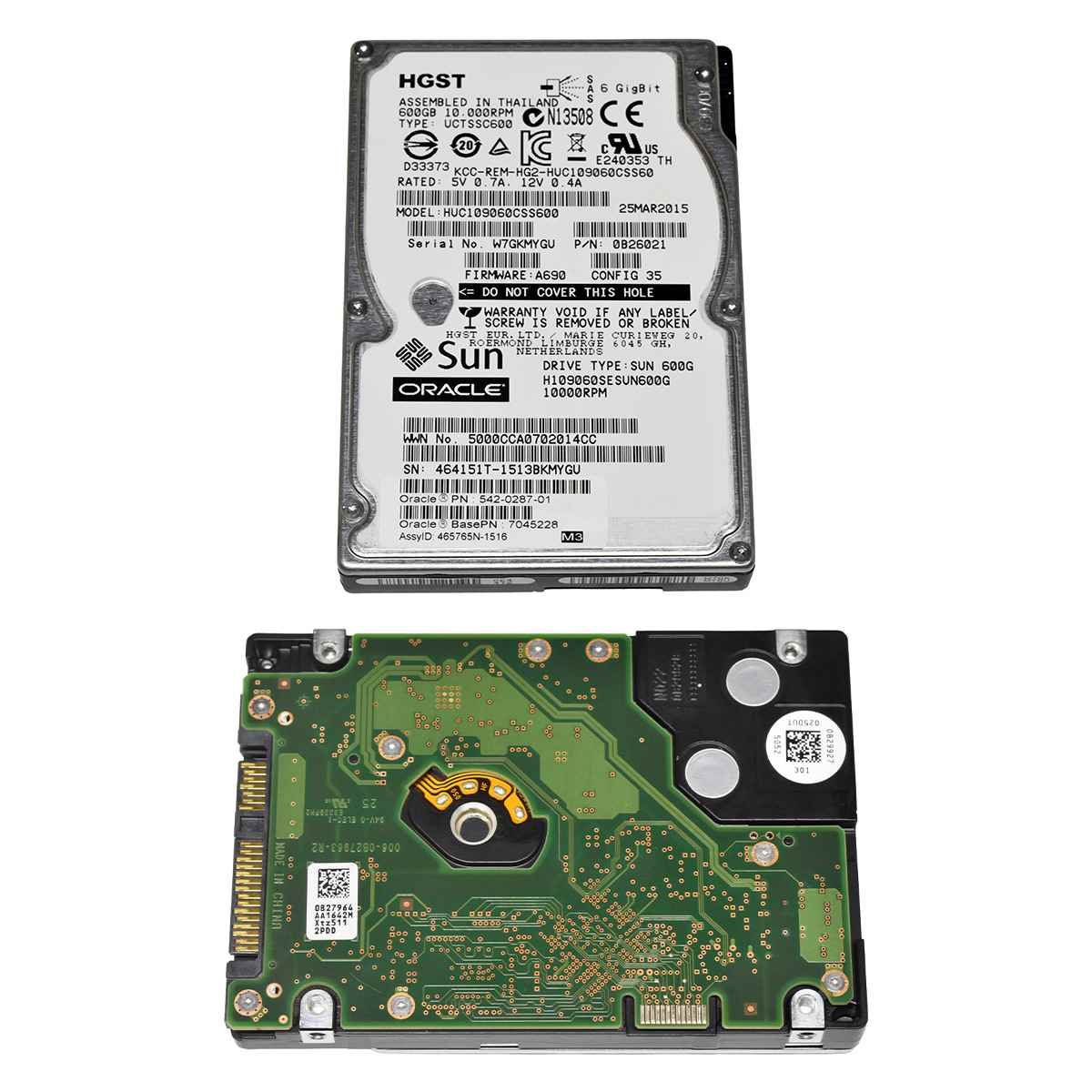 Sun Oracle HGST 600GB 2.5" 10K 6G SAS HDD Festplatte UCTSSC600 Server Storage