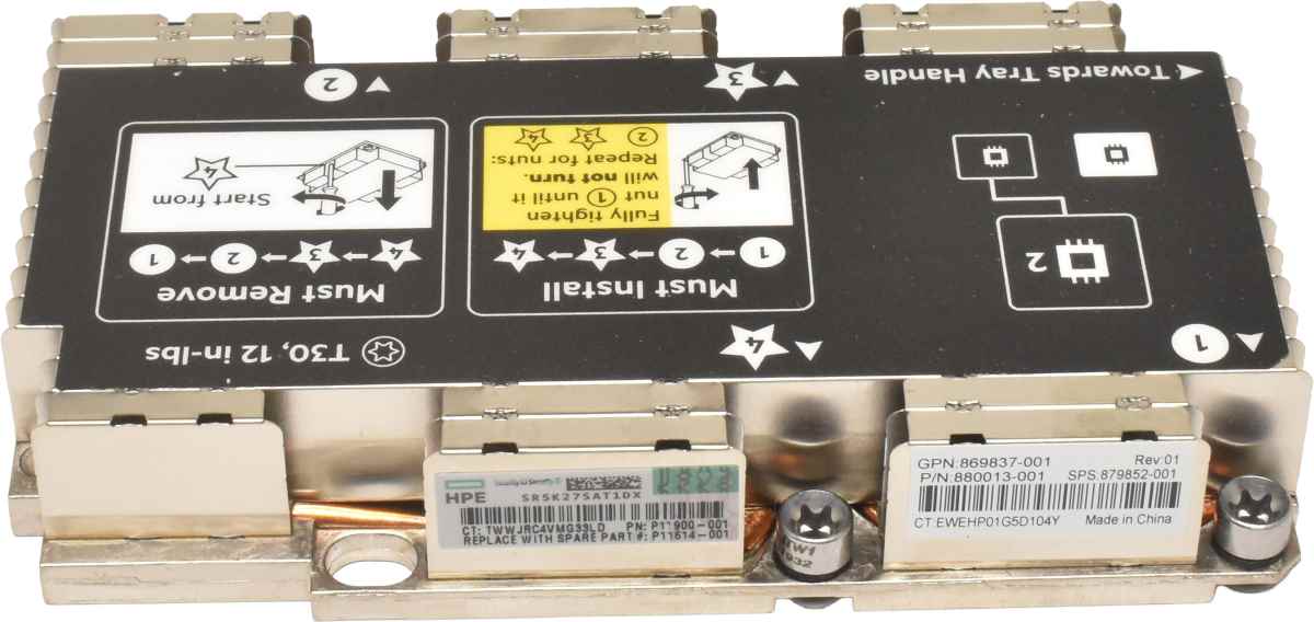 HP CPU Heatsink / Kühler für ProLiant XL170r, XL190r G10 879852-001 869837-001 HP CPU Heatsink / Kühler für ProLiant XL170r, XL190r G10 879852-001 869837-001