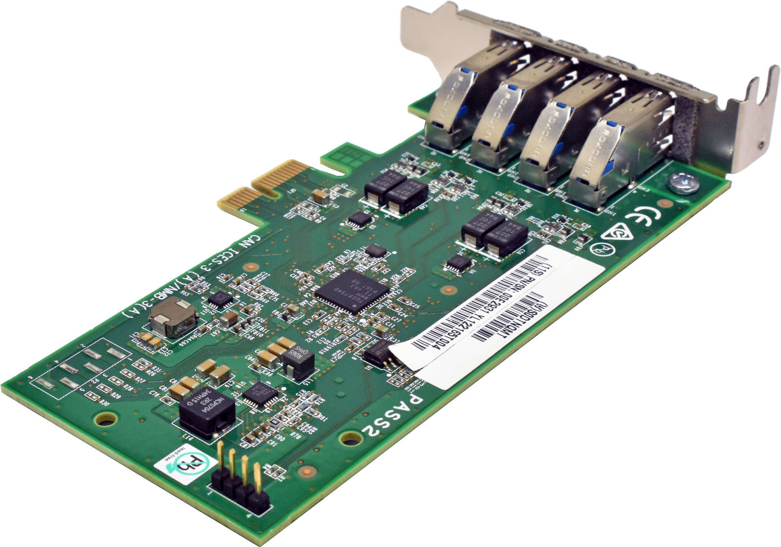 IBM 00E2931 Quad-Port USB 3.0 Adapter PCIe x1 LP