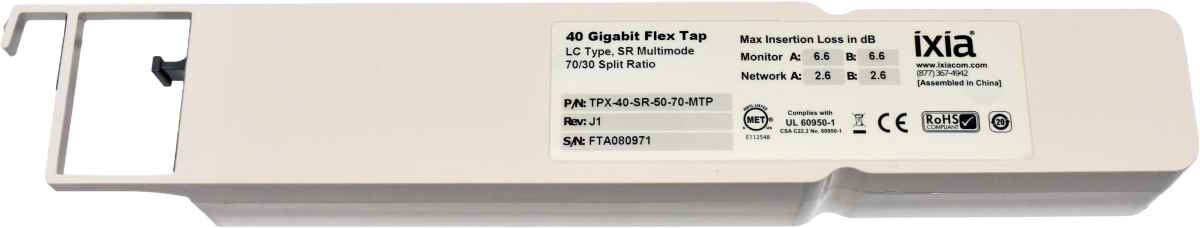 Ixia Assembly Rack RK-FLEX-24 4x 40 Gigabit Flex Tap TPX-40-SR-50-70-MTP Ixia Assembly Rack RK-FLEX-24 12x 40 Gigabit Flex Tap TPX-40-SR-50-70-MTP