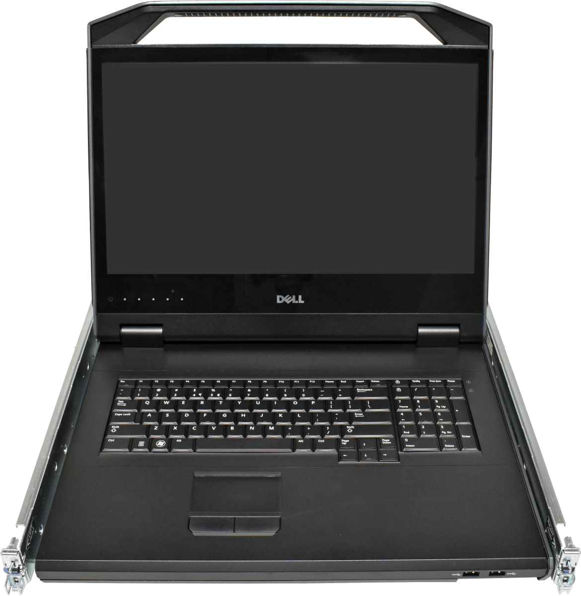 Dell Avocent DKMMLED185-001 18.5" KVM Rack Console QWERTY +Rack Rails PSU Cables