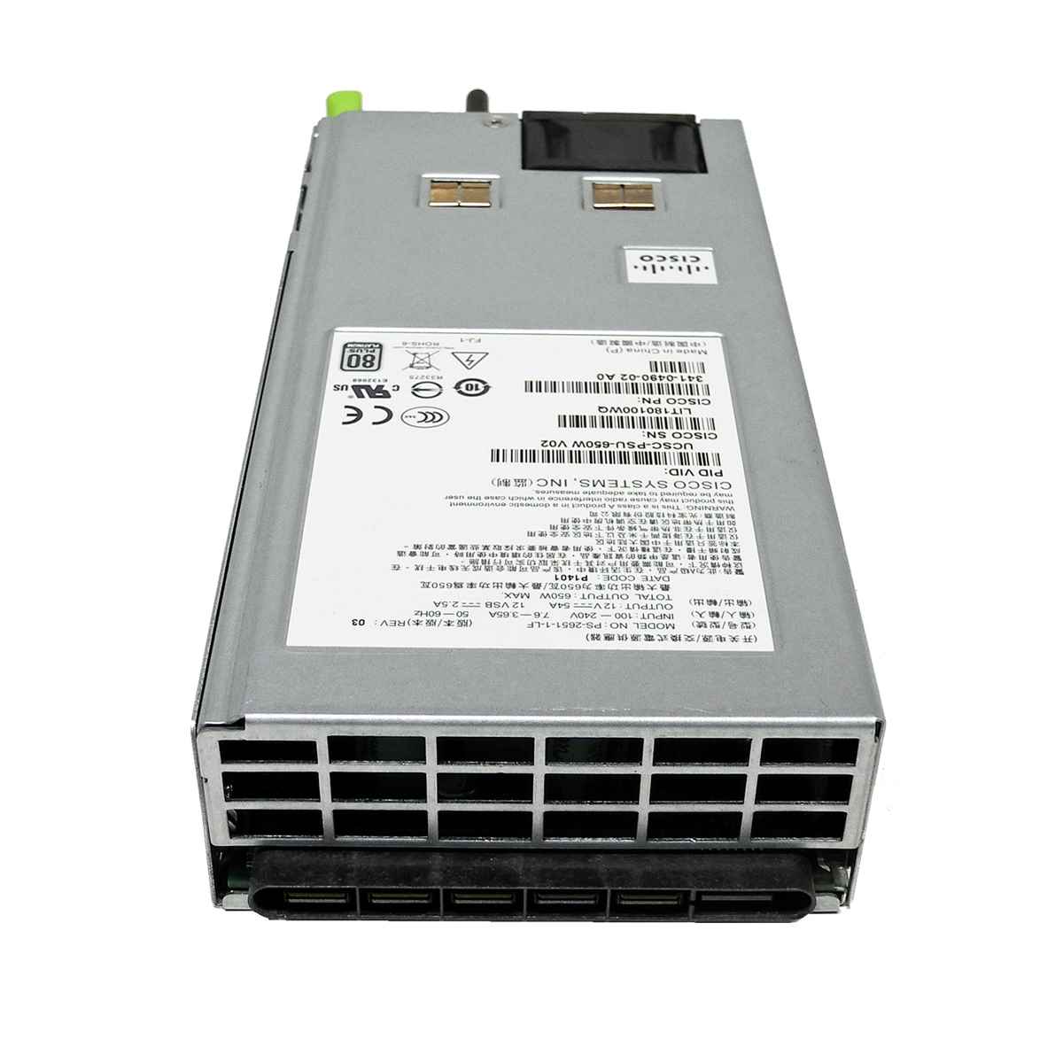 Cisco Power Supply / Netzteil UCSC-PSU-650W V02 650W für C220/240 M3 Server Cisco Power Supply / Netzteil UCSC-PSU-650W V02 650W für C220/240 M3 Server