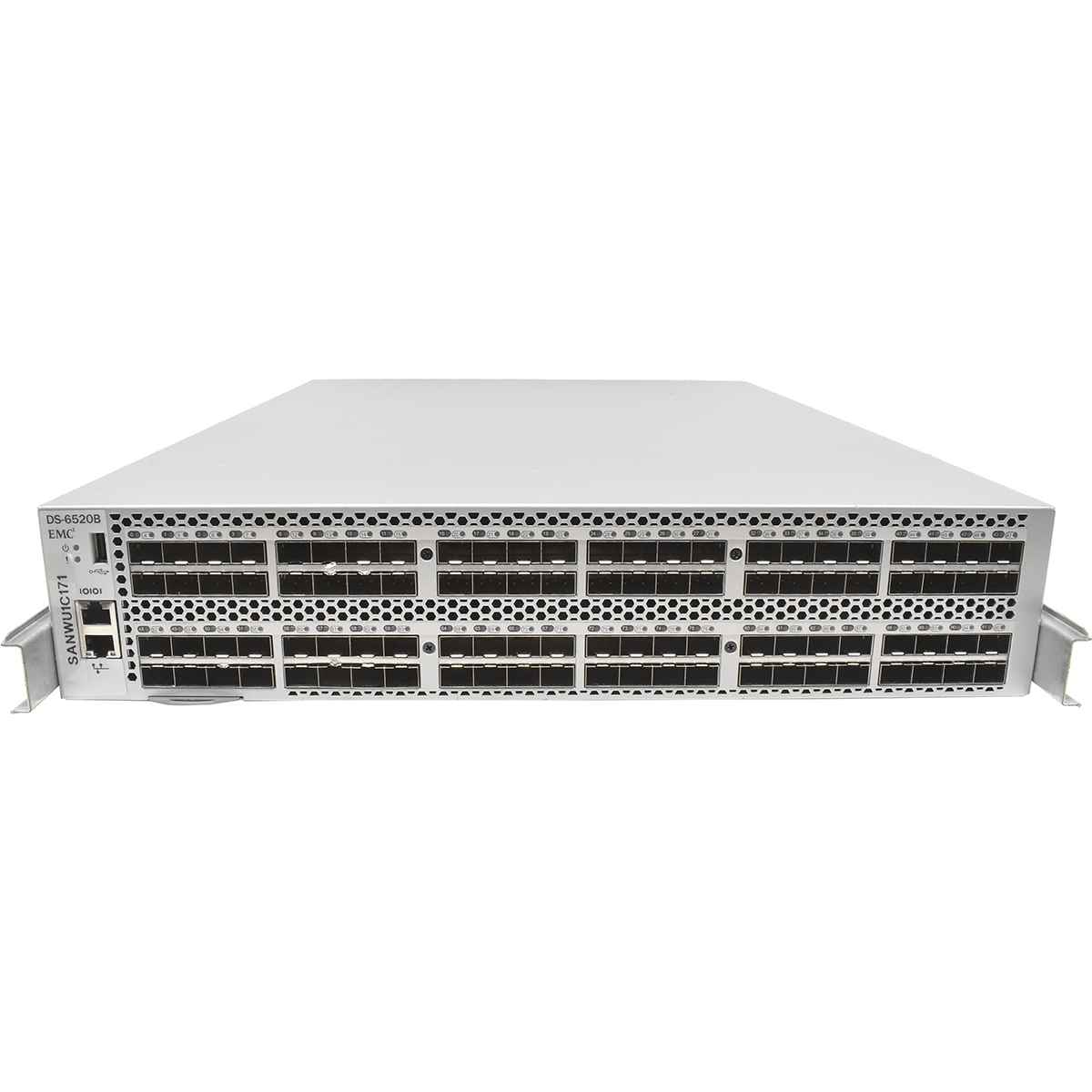 EMC Brocade DS-6520B 16G FC Switch EM-6520-48-16G-F 100-652-863-00 96 akt. Ports + Rail Kit EMC Brocade DS-6520B 16G FC Switch EM-6520-48-16G-F 100-652-863-00 96 akt. Ports + Rail Kit