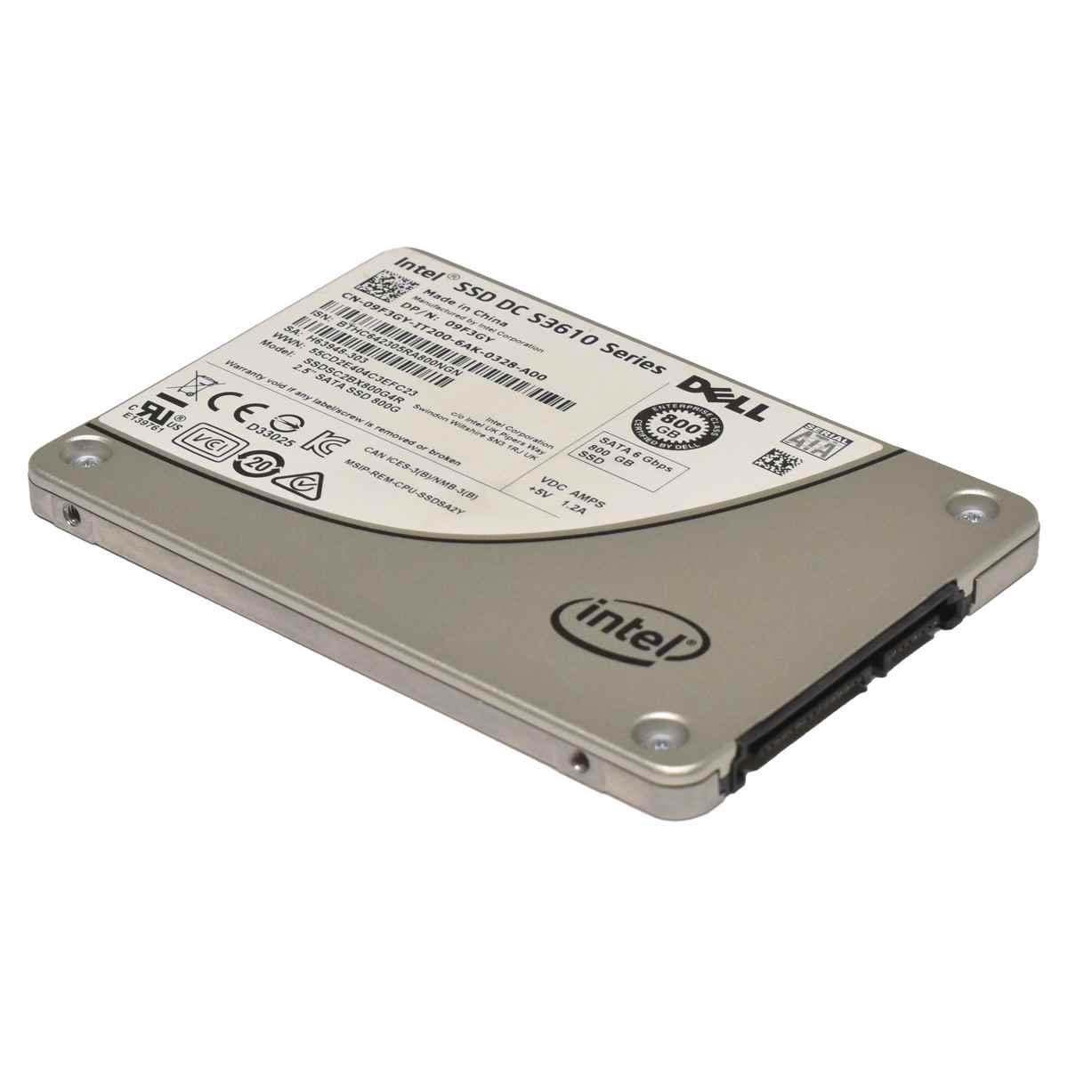 Dell Intel SSD DC S3610 Series 800GB 2.5 Zoll 6Gb SATA SSDSC2BX800G4R 09F3GY