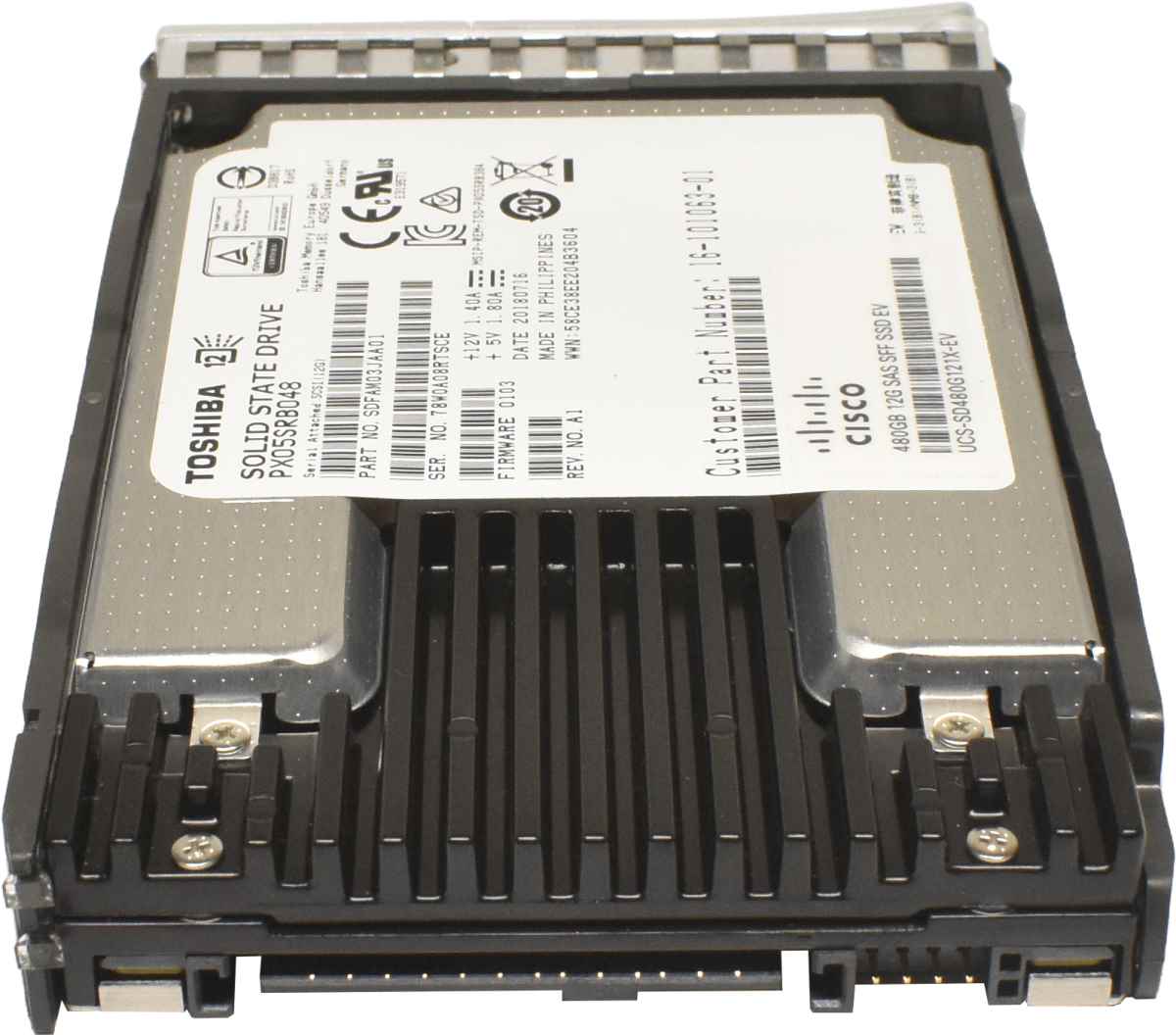Cisco Toshiba 480GB 2.5" 12G SAS SFF SSD PX05SRB048 UCS-SD480G121X-EV Cisco Toshiba 480GB 2.5" 12G SAS SFF SSD PX05SRB048 UCS-SD480G121X-EV