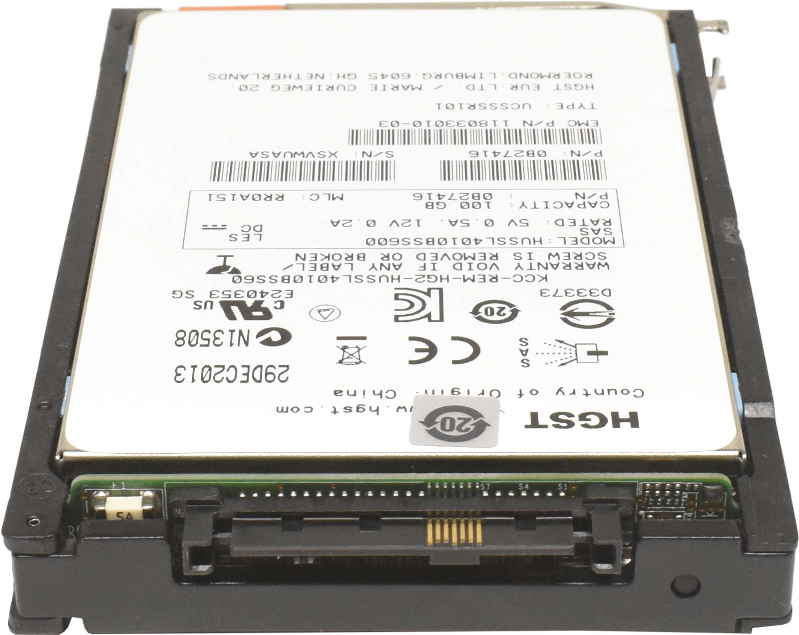 EMC HGST 100GB SAS 6G 2.5" SSD HUSSL4010BSS600 0B27416 005050365