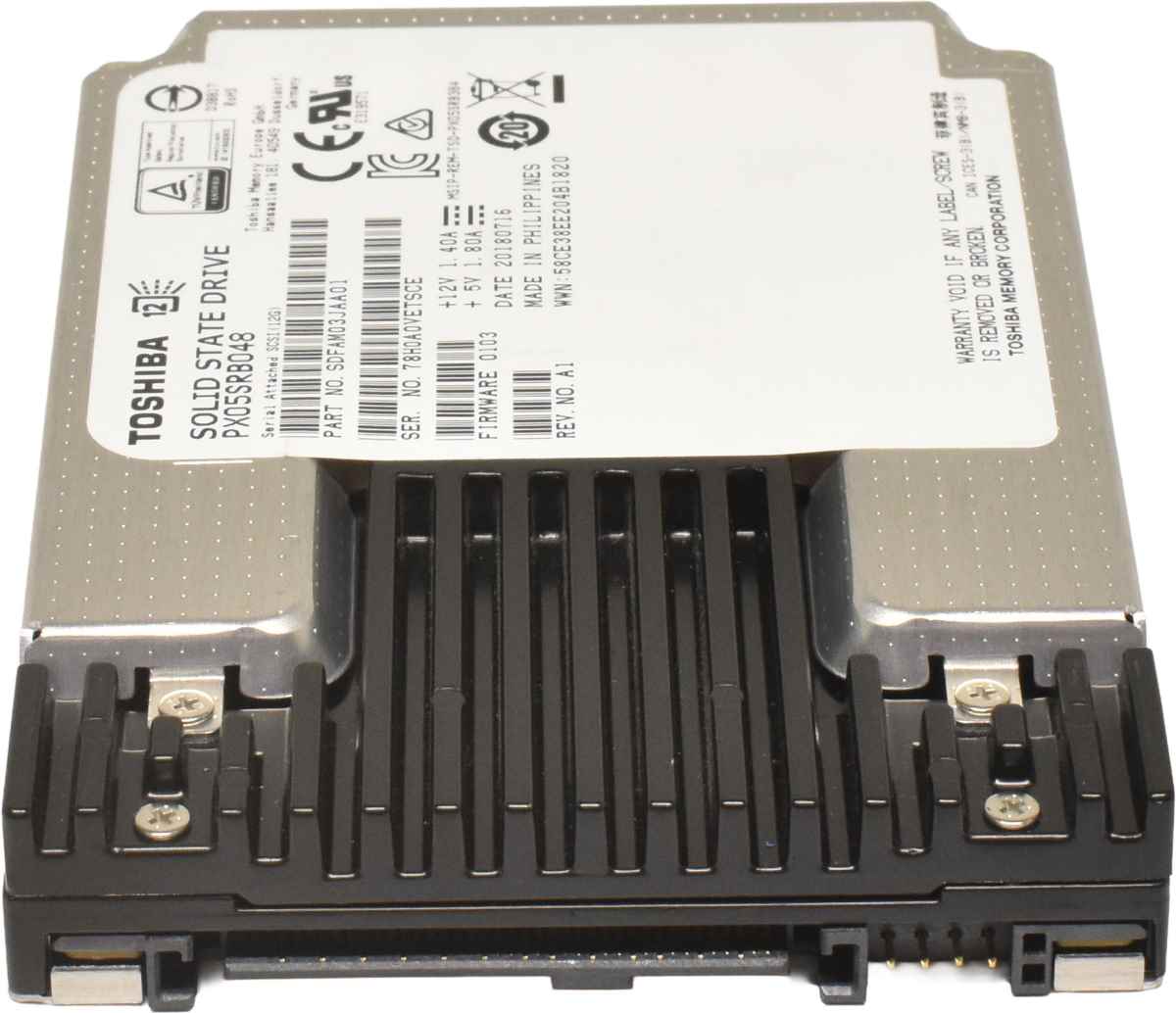 Toshiba 480GB 2.5" 12G SAS SFF SSD PX05SRB048 SDFAM03JAA01 Toshiba 480GB 2.5" 12G SAS SFF SSD PX05SRB048 PowerEdge, ProLiant, Primergy