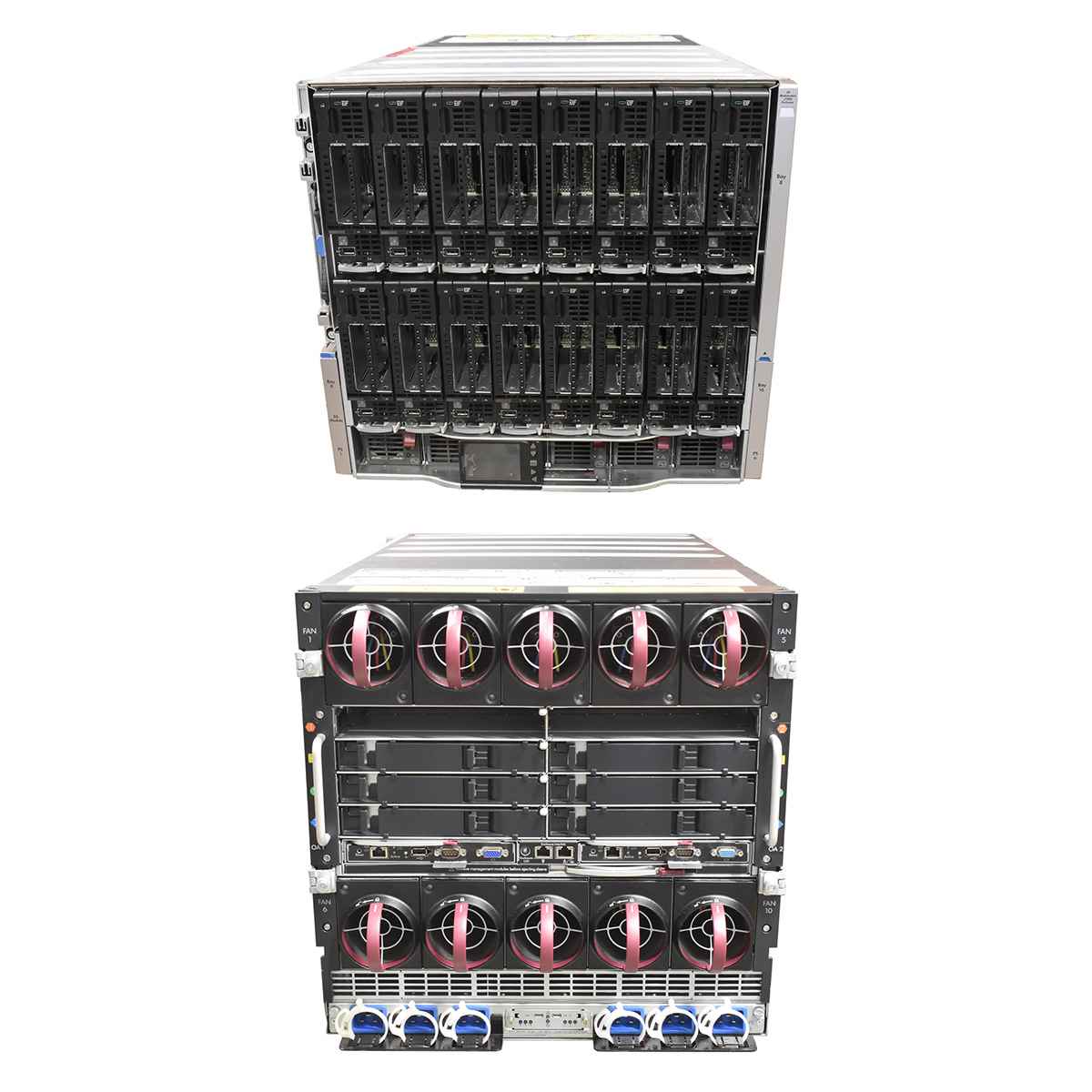 HP BladeSystem c7000 Enclosure 681844-B21 16xBL460C G10 2xPlatinum 8276 128GB RAM P204i P408e-M 2xSFF