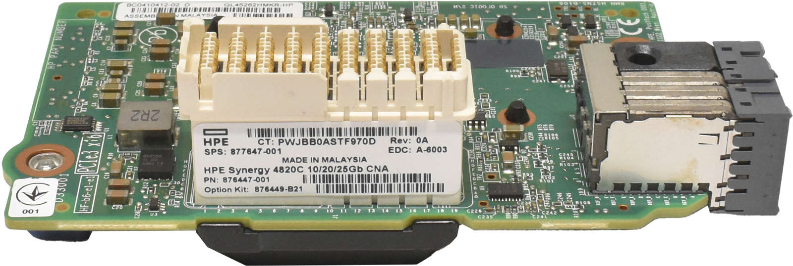 HP-Synergy-4820C-Dual-Port-10-20-25Gb-CNA-Mezzanin-003.jpg HP Synergy 4820C Dual-Port 10/20/25Gb CNA Mezzanine Ethernet Adapter 877647-001 878447-001