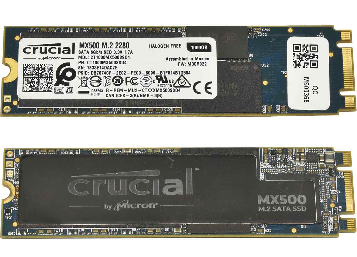 Crucial MX500 CT1000MX500SSD4 SSD 1TB M.2 2280 SATA