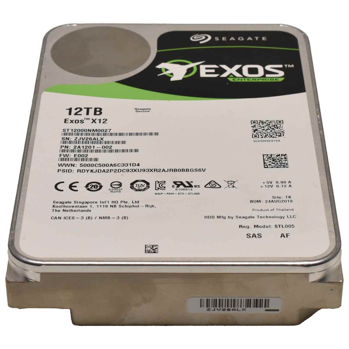 Seagate Exos Enterprise X12 12TB 12G 7,2K SAS AF HDD Festplatte ST1200NM0027 Seagate Exos Enterprise X12 12TB 12G 7,2K SAS AF HDD Festplatte ST1200NM0027