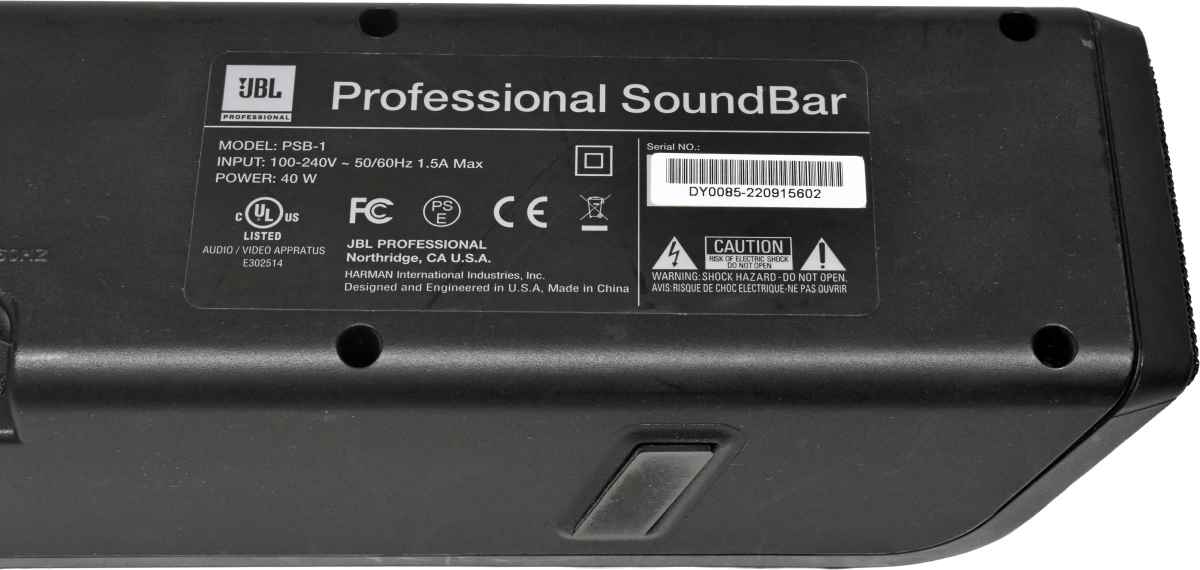 JBL PSB-1 90cm 40W Professional SoundBar for TV & PC JBL PSB-1 90cm 40W Professional SoundBar for TV & PC