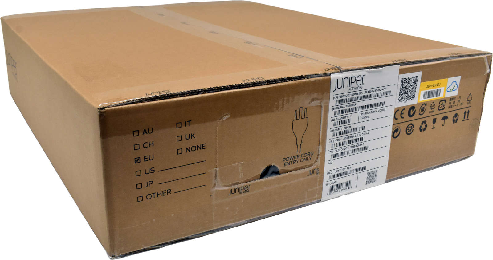 Juniper-EX4300-48T-DC-AFI-48-Port-RJ-45-GE-Switch-001.jpg Juniper EX4300-48T-DC-AFI 48-Port RJ-45 GE Switch 4x 40G QSFP+ Rack Ears NEW NEU