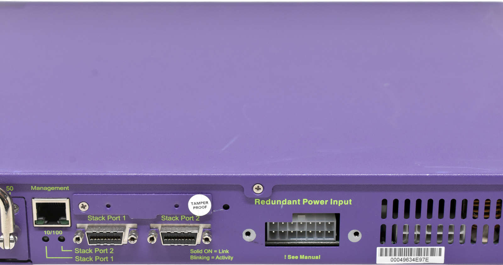 Extreme-Summit-X450a-48t-16157-48-Port-RJ-45-GE-Sw-004.jpg Extreme Summit X450a-48t 16157 48-Port RJ-45 GE Switch 4x 1G SFP