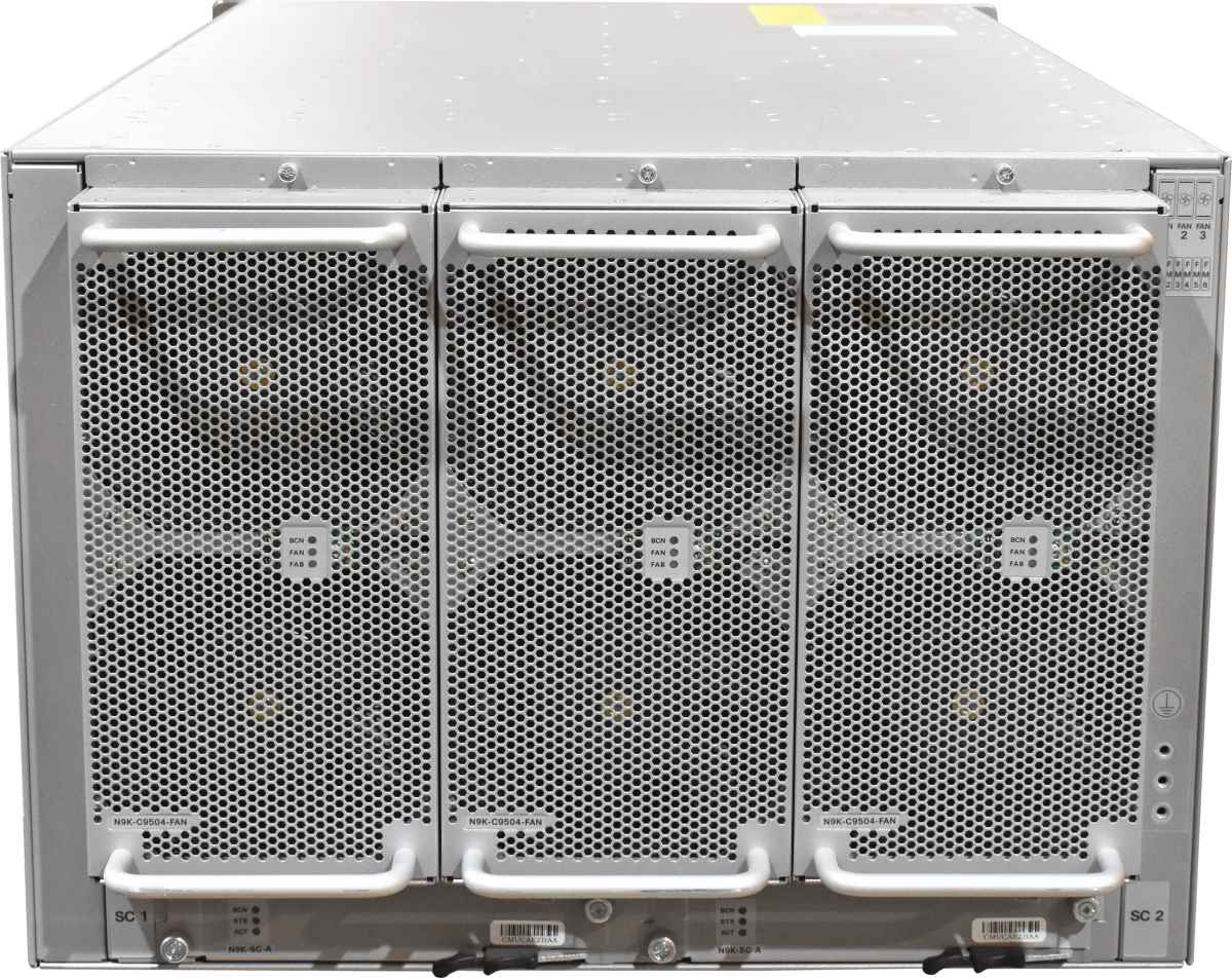 Cisco Nexus 9504 N9K-C9504 2x Module N9K-SC-A 3x PSU 3x FAN