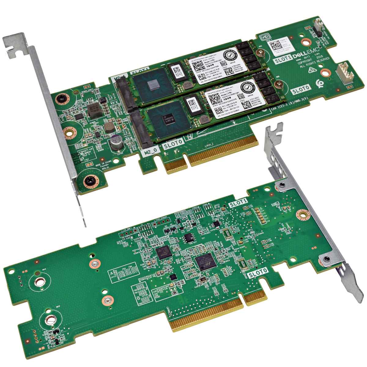 Dell 2x 480GB 07FXC3 SSD PCIe 2x M.2 Boss Adapter Karte 07HYY4 Dell 2x 480GB 07FXC3 SSD PCIe 2x M.2 Boss Adapter Karte 07HYY4