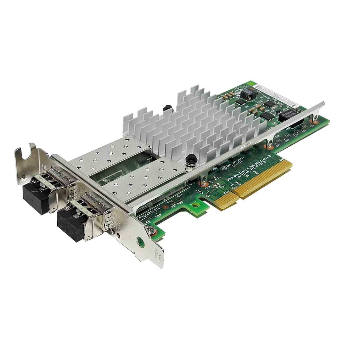Intel X520-DA2 Dual Port 10GbE SFP+ PCI-E E66560-003 + 2 SFP FSC Karte LP Dell Intel X520-DA2 Dual Port FC 10GbE SFP+ Netzwerkkarte +2x 10Gb SFP 0942V6 LP