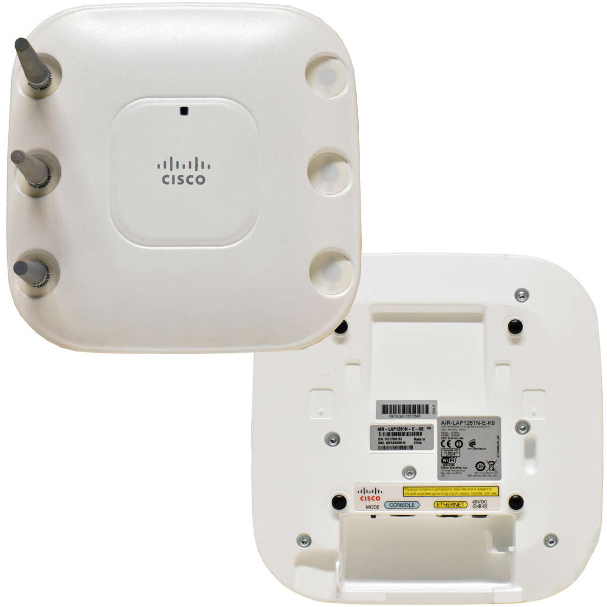 Cisco-AIR-LAP1261N-E-K9-Wireless-Access-Point-WiFi-001.jpg Cisco AIR-LAP1261N-E-K9 Wireless Access Point WiFi Singel-Band 802.11n 3x Antenne High Gain