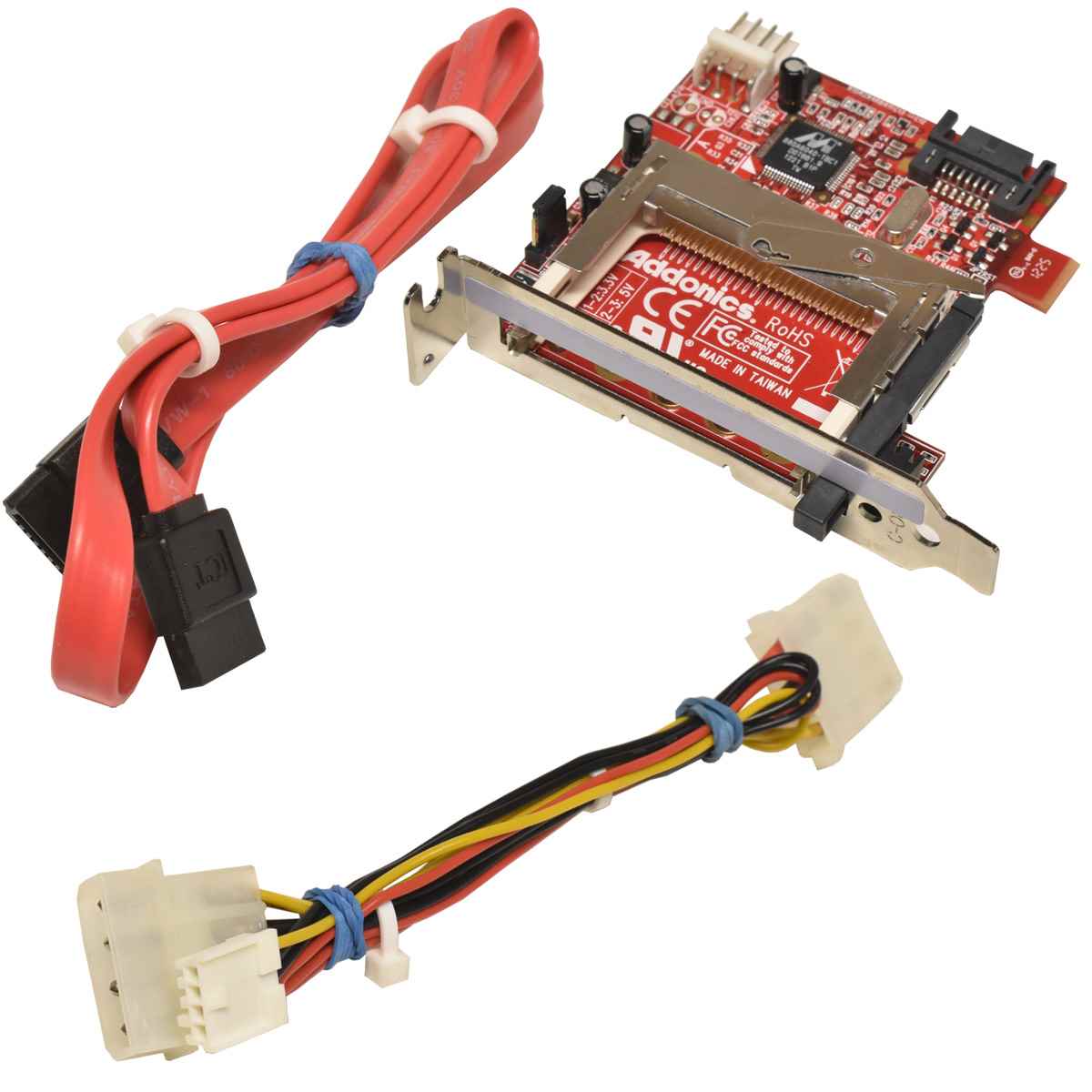 Addonics Compact Flash Card Reader ADSACF-7MS + 4GB CF Card + 2x Kabel LP