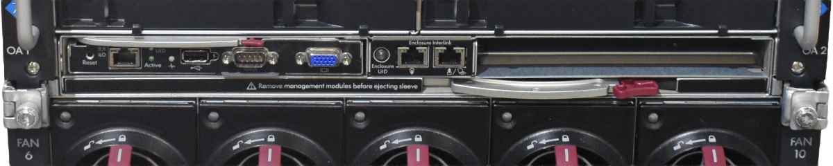 HP BladeSystem c7000 Enclosure 681844-B21 712987-B21 10x Fan 2x Power Cable 1x 708046-001 1x 407295-504