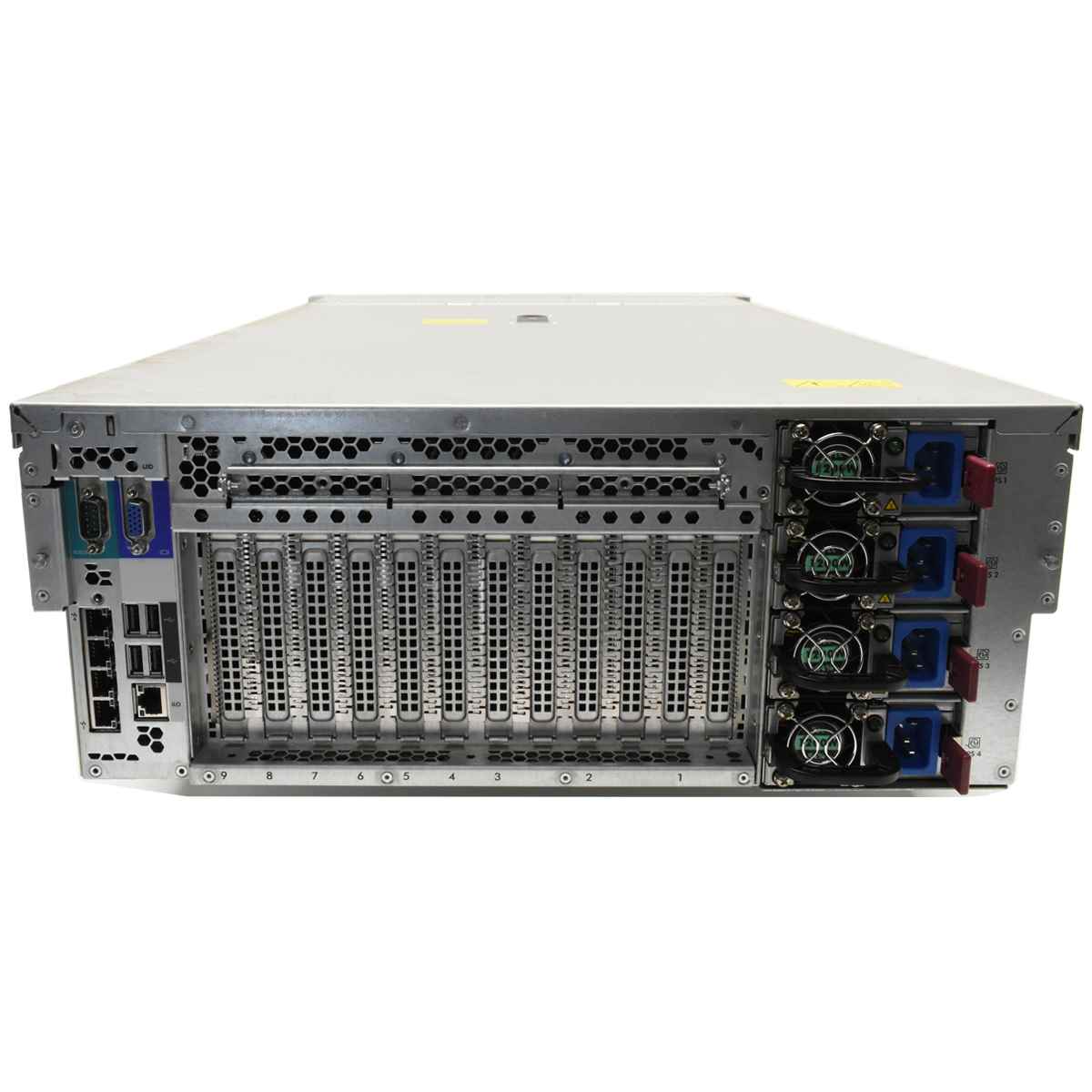 HP ProLiant DL580 G9 ohne CPU ohne RAM ohne HDD P830i 2GB 10 Bay 2,5" HP ProLiant DL580 G9 4x E7-8880 V3 18-Core 2.30Ghz 0GB RAM 5 Bay 2.5"