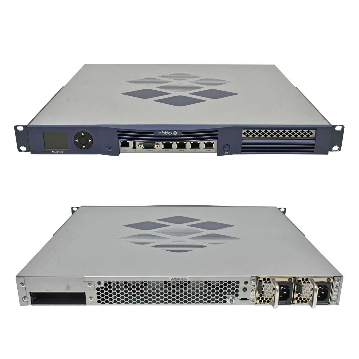 Trinzic-Infoblox-1400-Reporting-Appliance-TE-1410-001.jpg Trinzic Infoblox 1400 Reporting Appliance TE-1410-NS1GRID-AC 110-0140-100 + Mount Brackets, no HDD