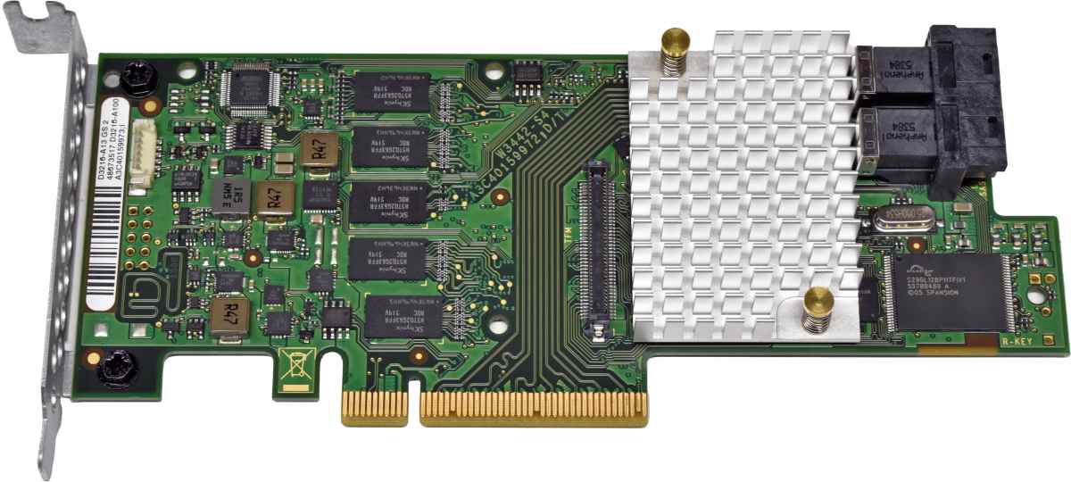 Fujitsu D3216-A13 GS2 LSI MR 9361-8i 12Gb PCIe x8 RAID Controller +1x SAS Kabel LP Fujitsu D3216-A13 GS2 LSI MR 9361-8i 12Gb PCIe x8 RAID Controller +2x SAS Kabel LP
