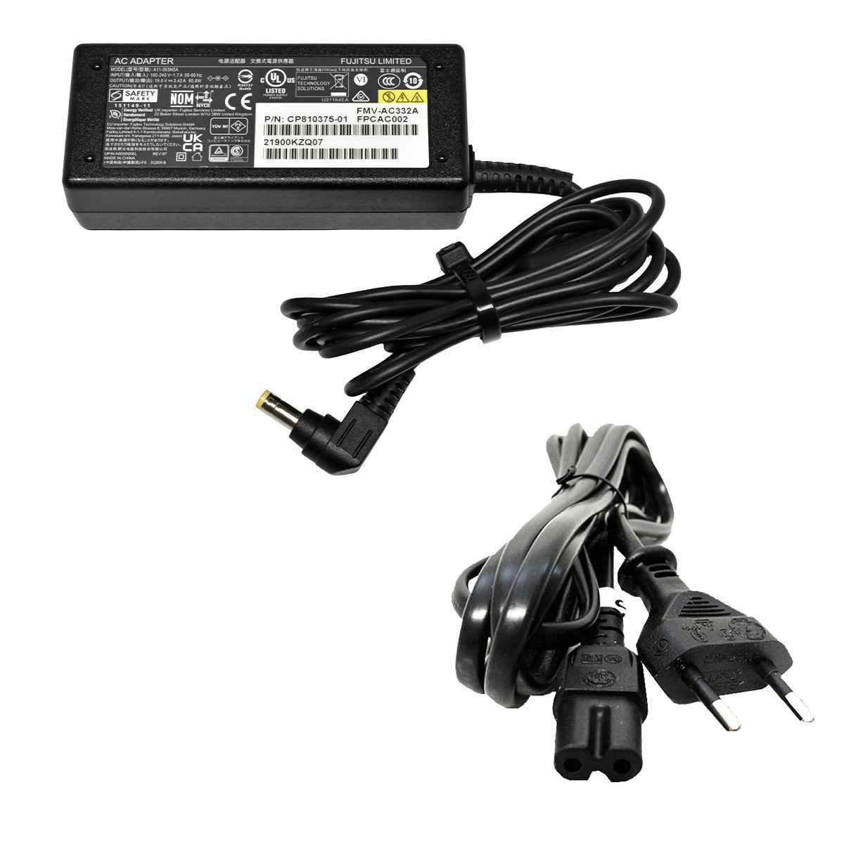 Fujitsu Delta A11-065N5A CP810375-01 65W AC/DC Adapter 19V 3.42A +Power Cord