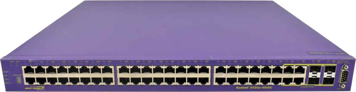 Extreme Summit X450a-48tDC 16165 48-Port RJ-45 GE Switch 4x 1G SFP no PSU