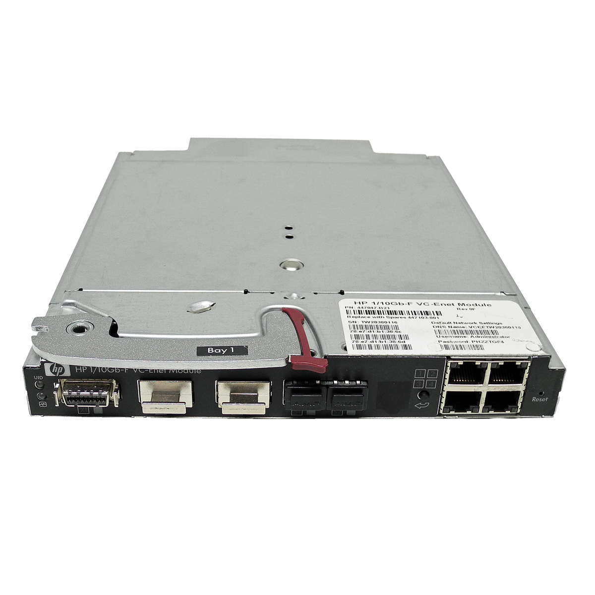 HP1/10Gb-F VC-Enet Module for HP c-Class BladeSystem 447047-B21 447103-001 HP1/10Gb-F VC-Enet Module for HP c-Class BladeSystem 447047-B21 447103-001