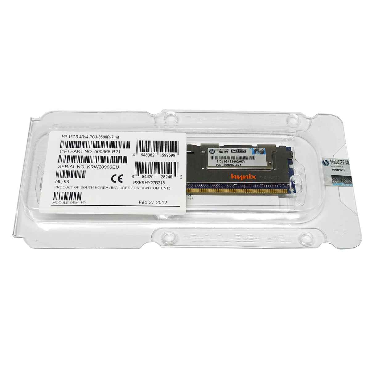 HP Hynix 16 GB 4Rx4 PC3-8500R-7 Kit DDR3 RAM REG ECC DDR3 500207-071 neu OVP HP Hynix 16 GB 4Rx4 PC3-8500R-7 Kit DDR3 RAM REG ECC DDR3 500207-071 neu OVP