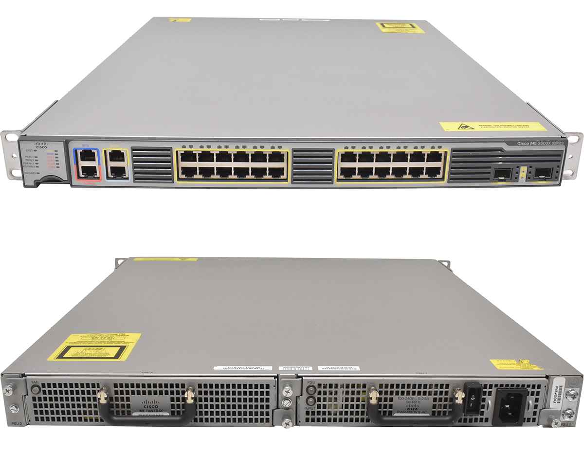 Cisco ME-3600X-24TS-M 24-Port RJ-45 GE 2-Port SFP+ 10G Access Switch Rack Ears Cisco ME-3600X-24TS-M 24-Port RJ-45 GE 2-Port SFP+ 10G Access Switch Rack Ears