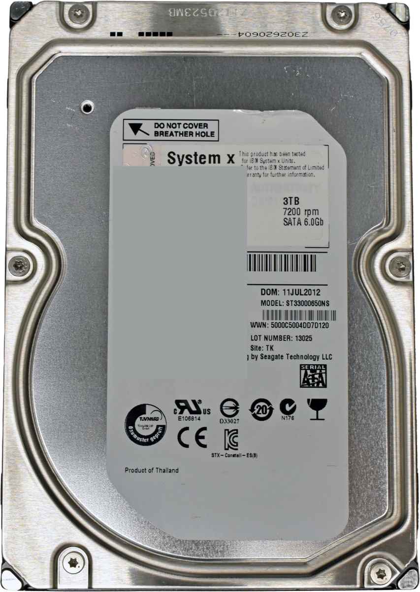 Seagate Constellation 3.0TB 3.5 Zoll 7.2k SATA HDD ST33000650NS 9SM160-039