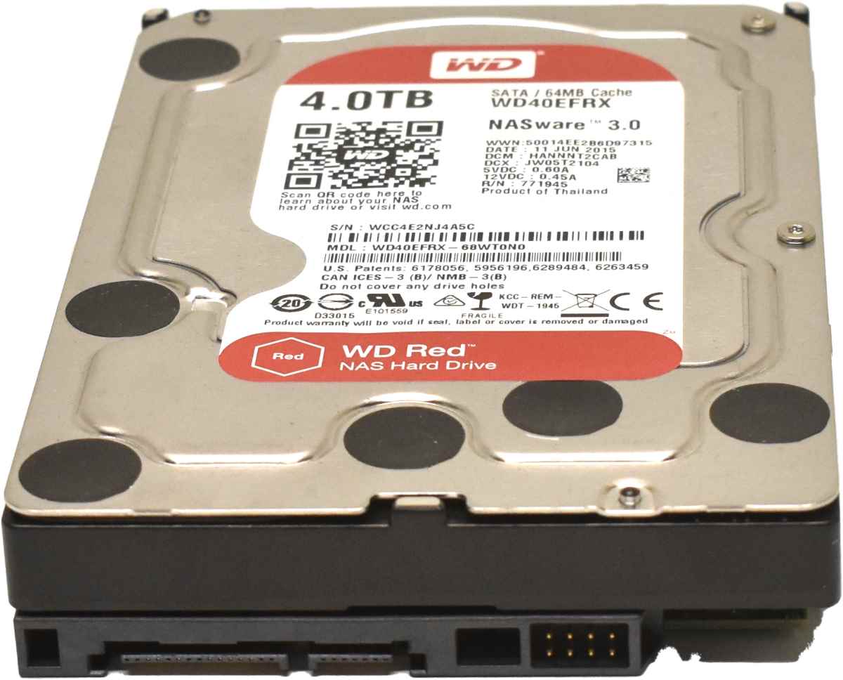 WD Wester Digital 4TB 3,5" 5,4k SATA 6.0Gbps HDD WD40EFRX-68WT0N0 NAS RED