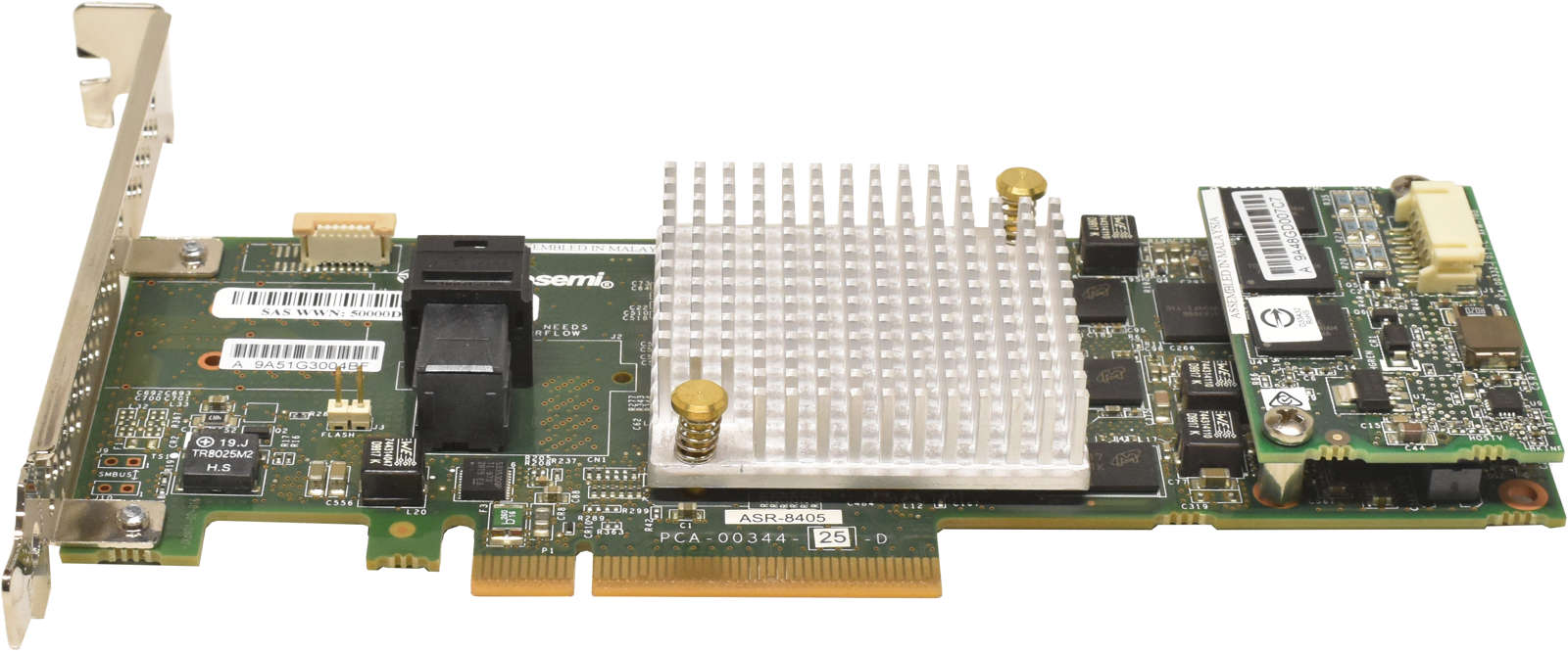 Adaptec-ASR-8405-Raid-Controller-12Gb-s-PCIe-x8-1G-005.jpg Adaptec ASR-8405 Raid Controller 12Gb/s PCIe x8 1GB mit BBU + 4x SATA/SAS Kabel