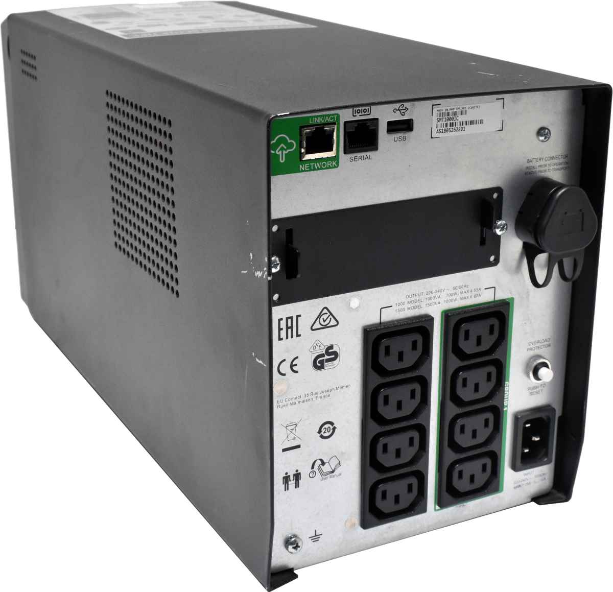 APC Smart-UPS 1000 SMT1000IC 1000VA 700W 8x IEC 320 C13 no Batteries APC Smart-UPS 1000 SMT1000IC 1000VA 700W 8x IEC 320 C13 no Batteries