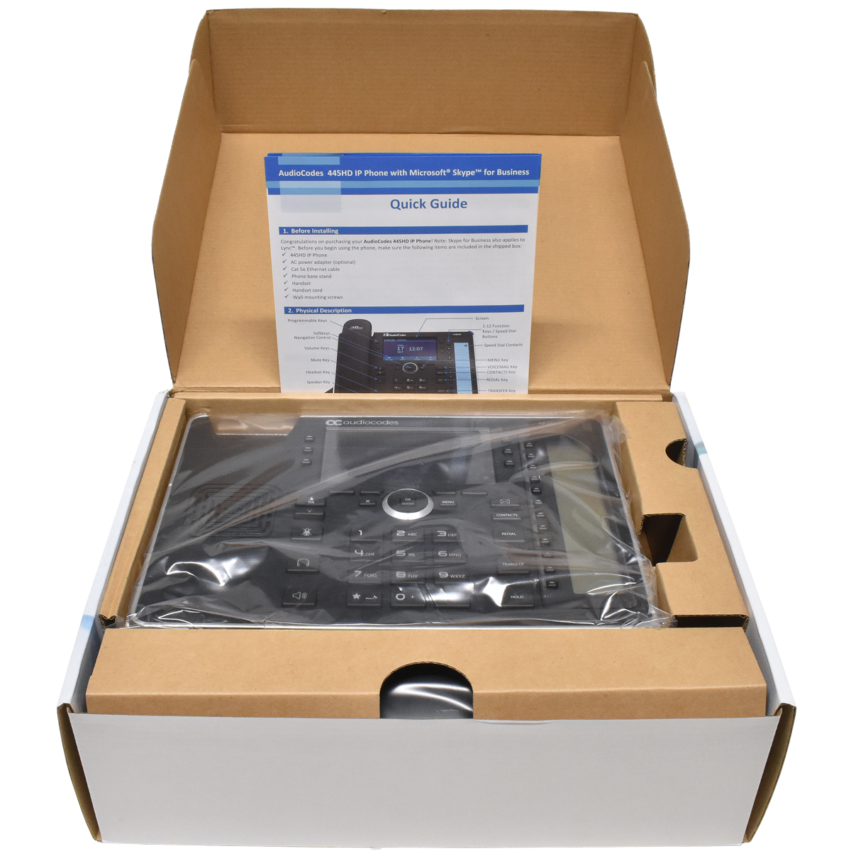 AudioCodes 445HD IP Phone GGWV00649 UC445HDEG-BW !!Neu, in geöffneter originaler Verpackung!! AudioCodes 445HD IP Phone GGWV00649 UC445HDEG-BW !!Neu, in geöffneter originaler Verpackung!!