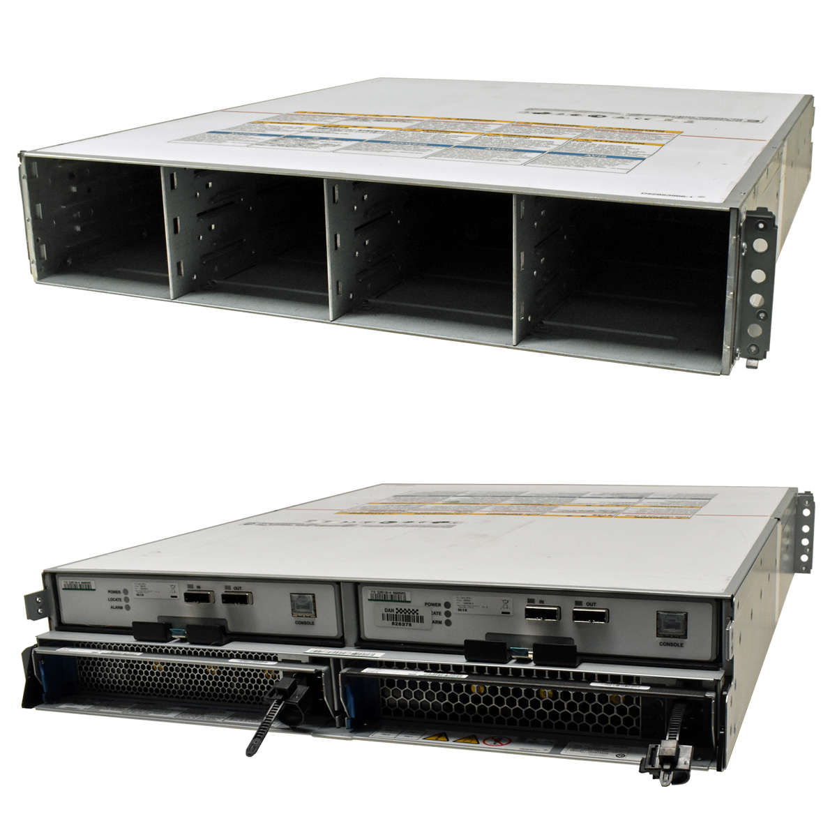 Hitachi-Drive-Box-DF-F850-DBL-12x-LFF-3-5-2x-I-O-C-003.jpg Hitachi Drive Box DF-F850-DBL 12x LFF 3,5" 2x I/O Card DBMS6 3285196-A 2x PSW 2U ohne Caddys