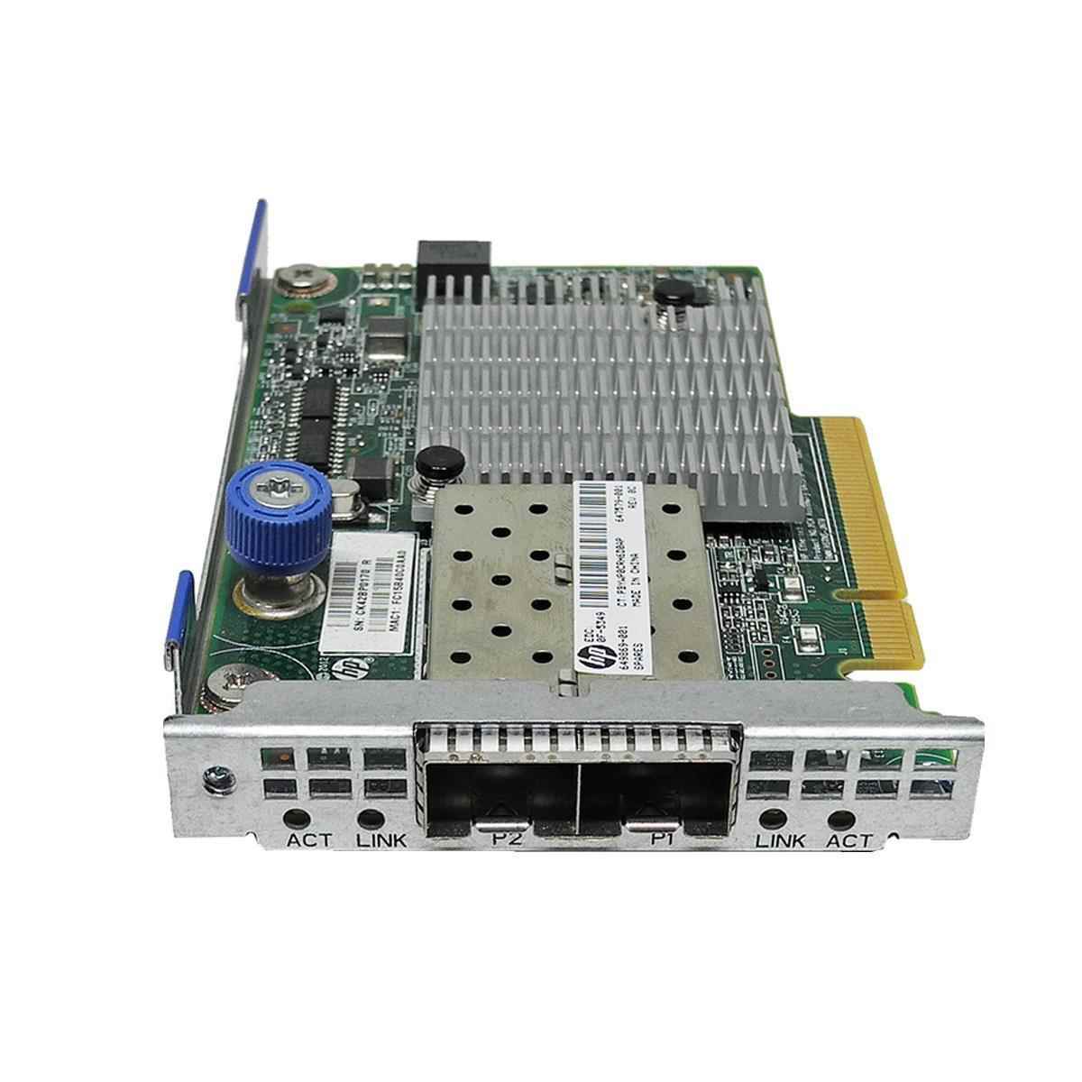 HP 530FLR-SFP+ 2-Port PCIe x8 10 GbE Network Adapter 647579-001 649869-001 HP 530FLR-SFP+ 2-Port PCIe x8 10 GbE Network Adapter 647579-001 649869-001 DL360p G8